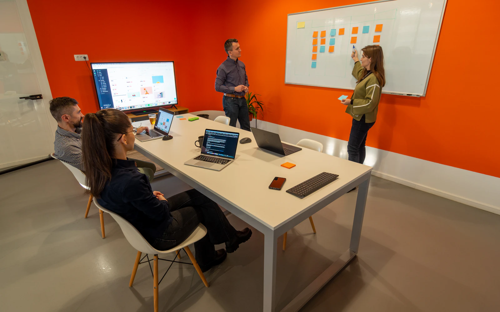 Planning a product roadmap at the whiteboard