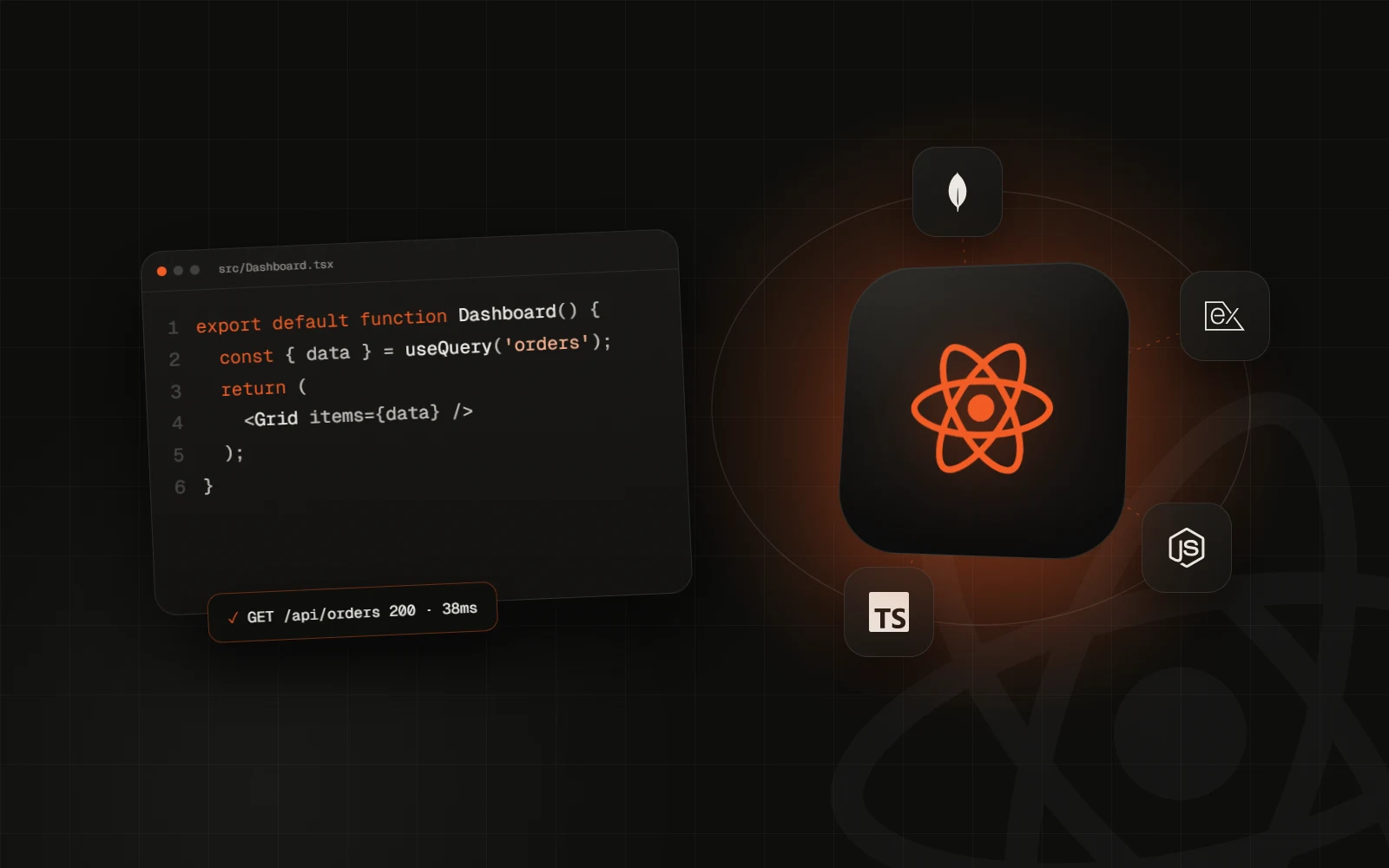 React component code for a MERN stack dashboard