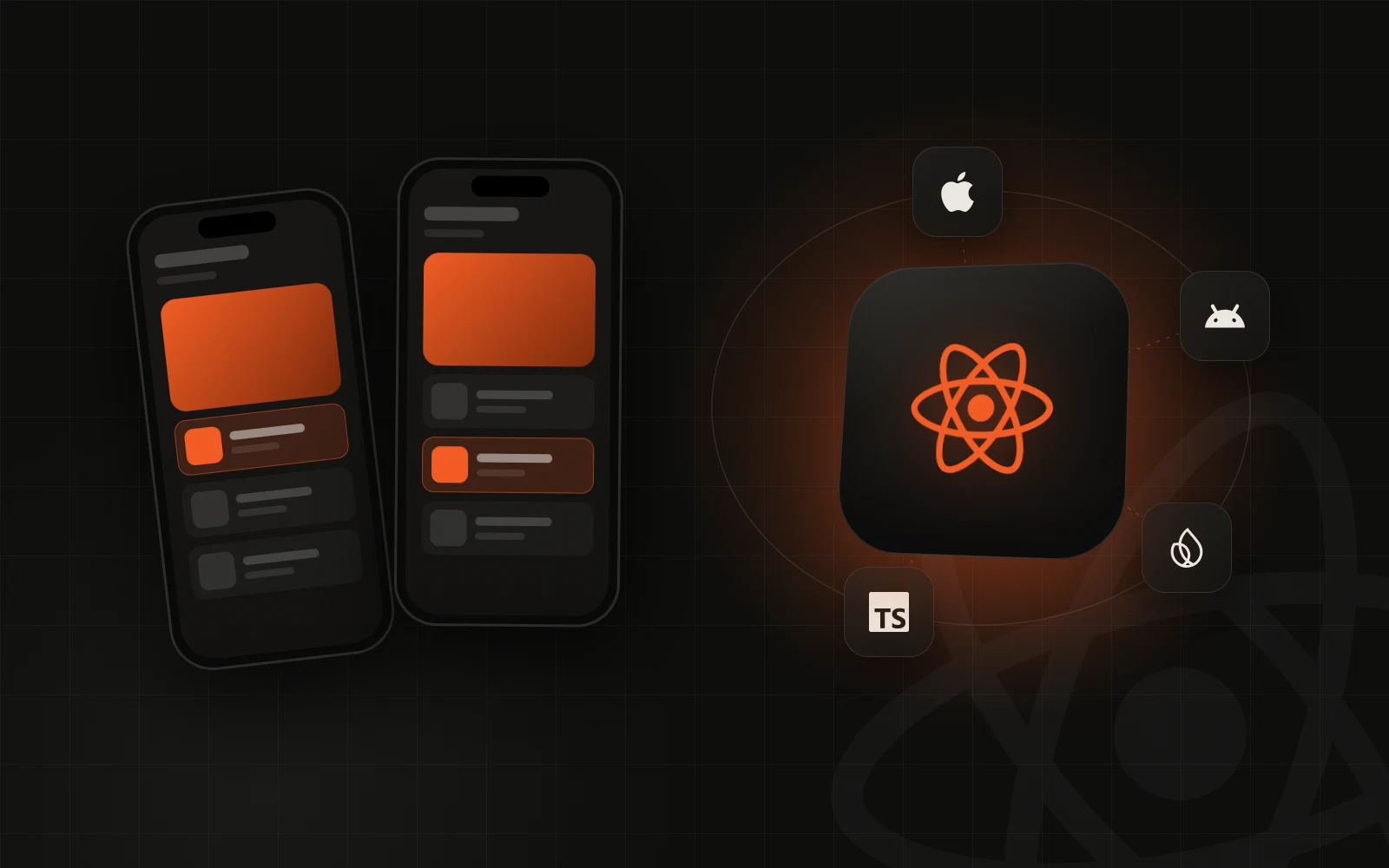 React Native app on iOS and Android phones