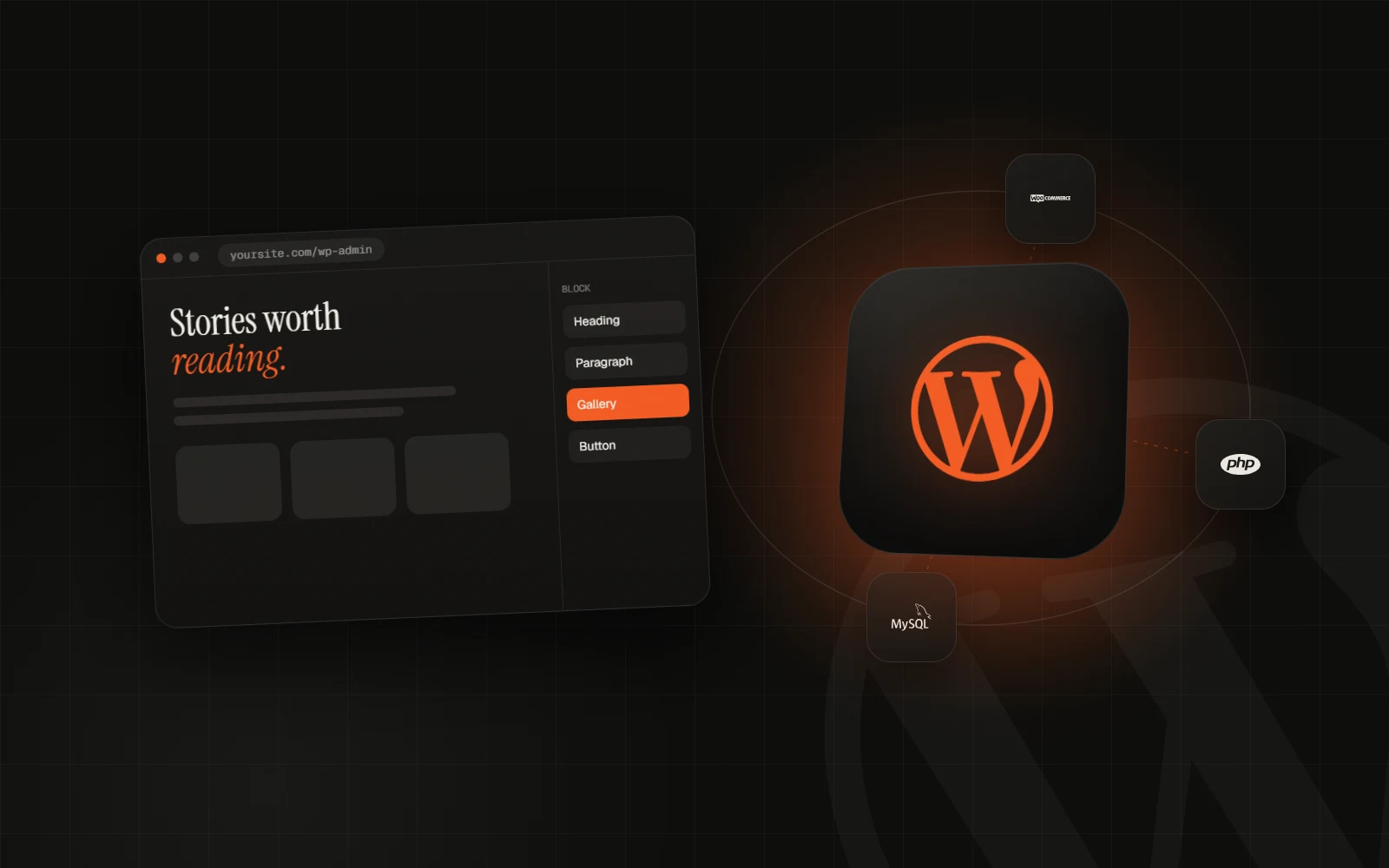 WordPress site in the block editor