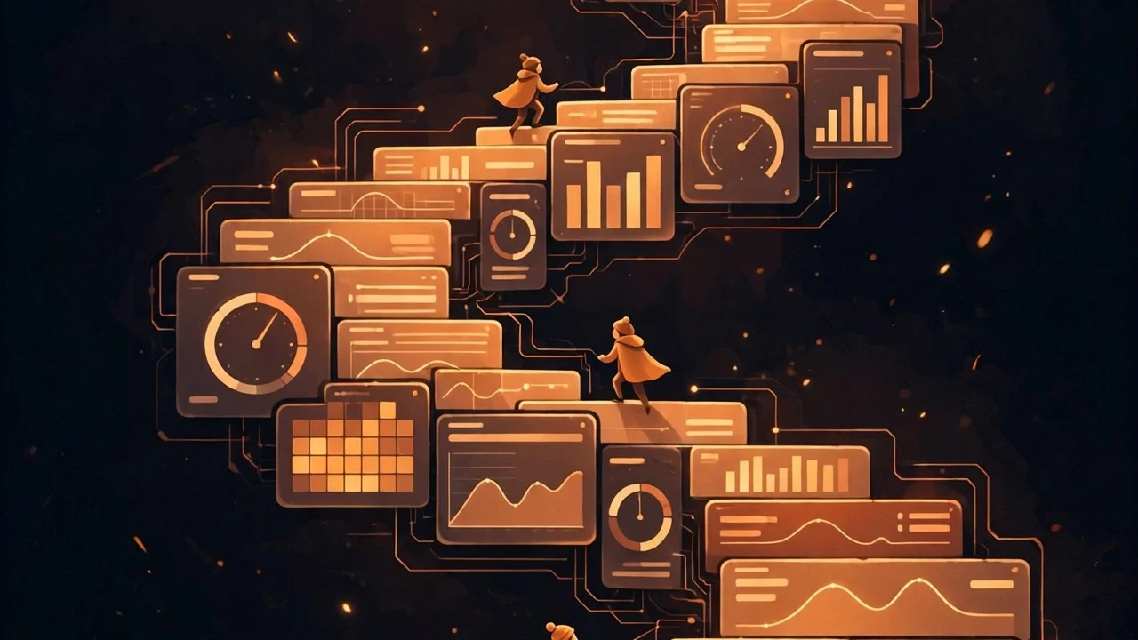 SaaS scaling roadmap illustration: growing from MVP to a full product in stages