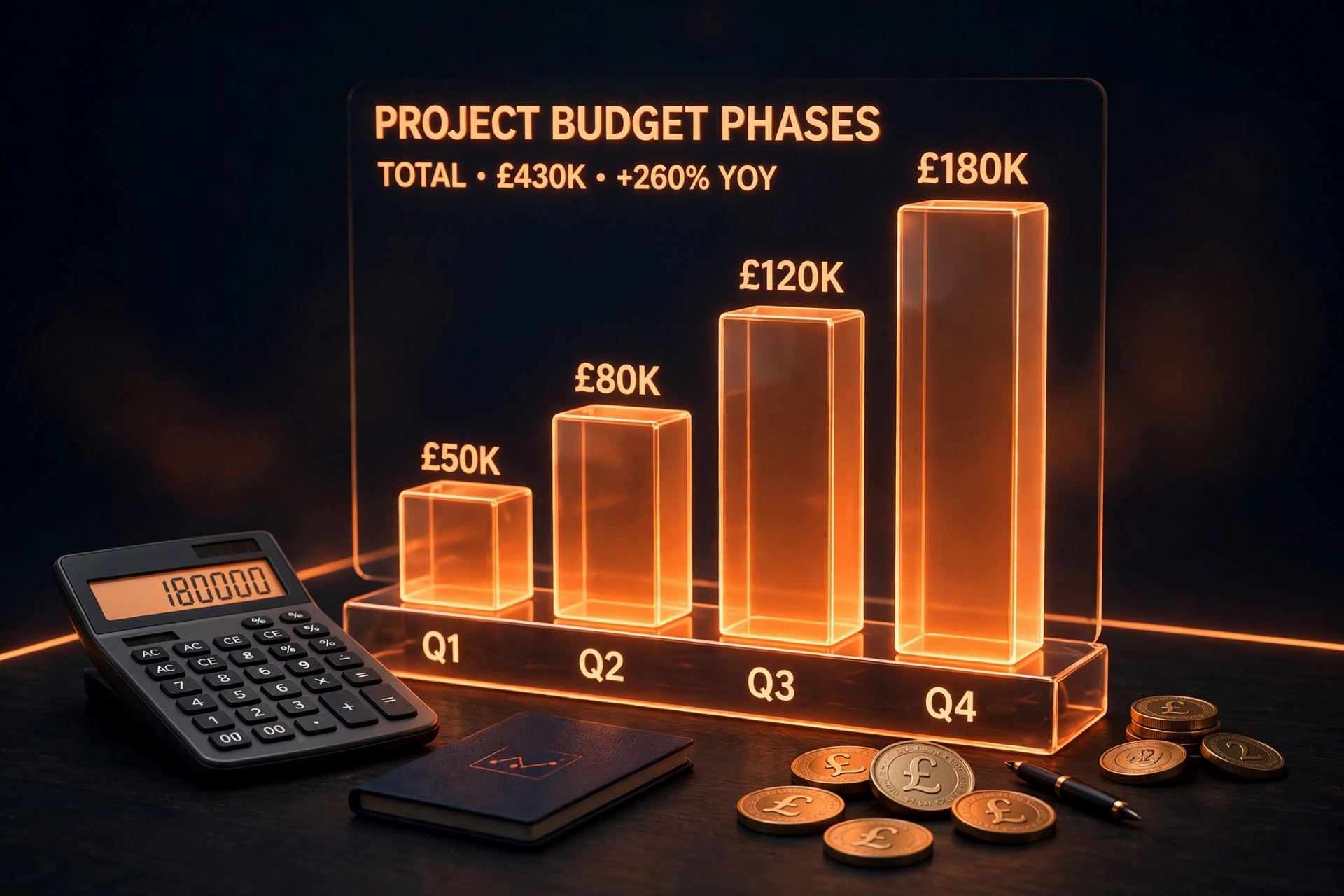 Where a custom software budget goes: discovery, design, development, testing and launch phases
